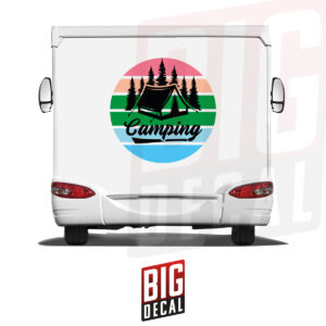 Camping Decal Tree Decal Caravan Wrap Decals 43x43 in
