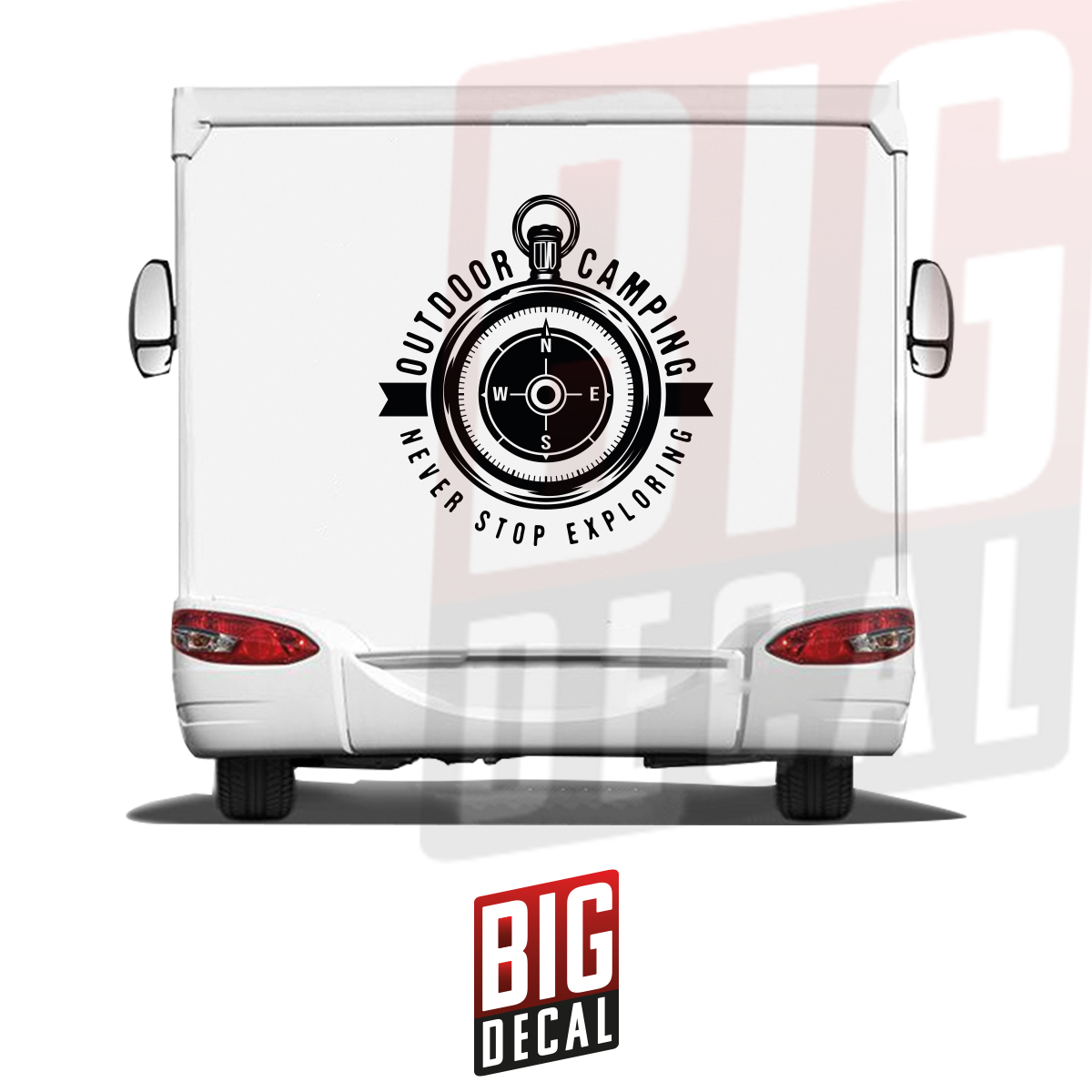 Compass Decal Caravan Vinyl Decals 43×45 In Big Car Decal 