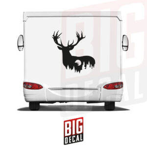 Deer and Tree Decal Caravan Vinyl Decals 43x43