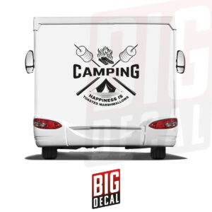 Camping Decal Camp Fire Decal Caravan Vinyl Decals 47x44 in