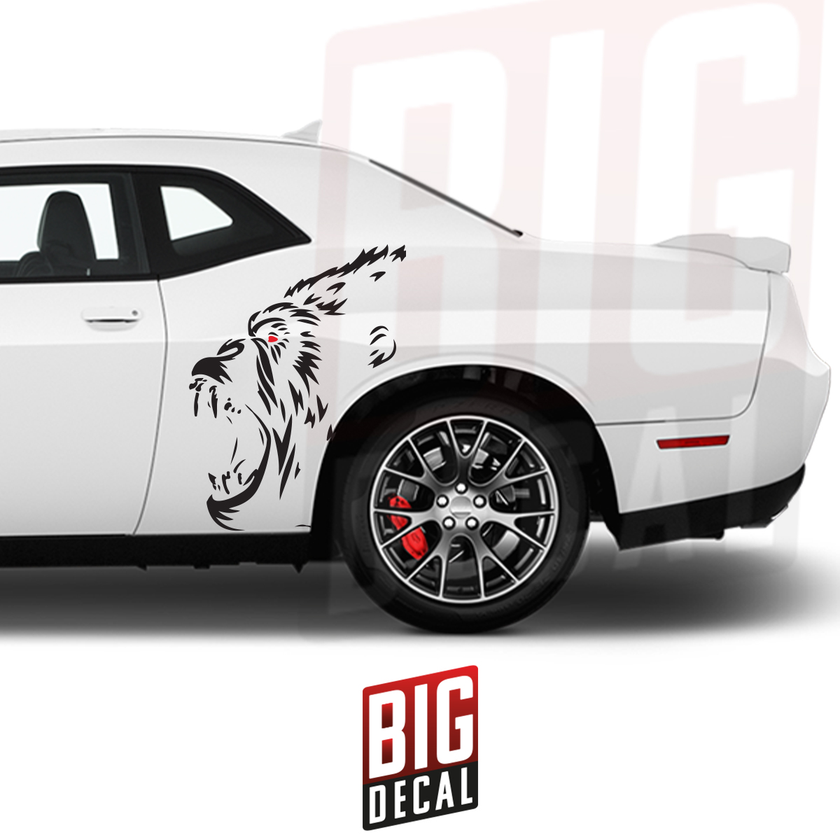 Gorilla Decal For Dodge Challenger Or Charger Side Vinyl Decals - Big ...