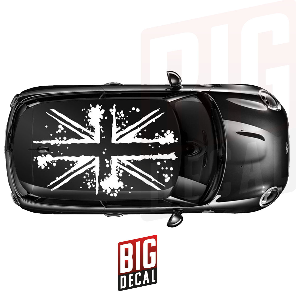 Mini Cooper Hood UK Flag Decal – Hood UK Flag Decal - Big Car Decal